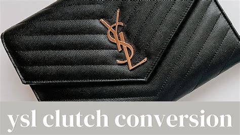 Saint Laurent Monogram Clutch Conversion with Samorga 